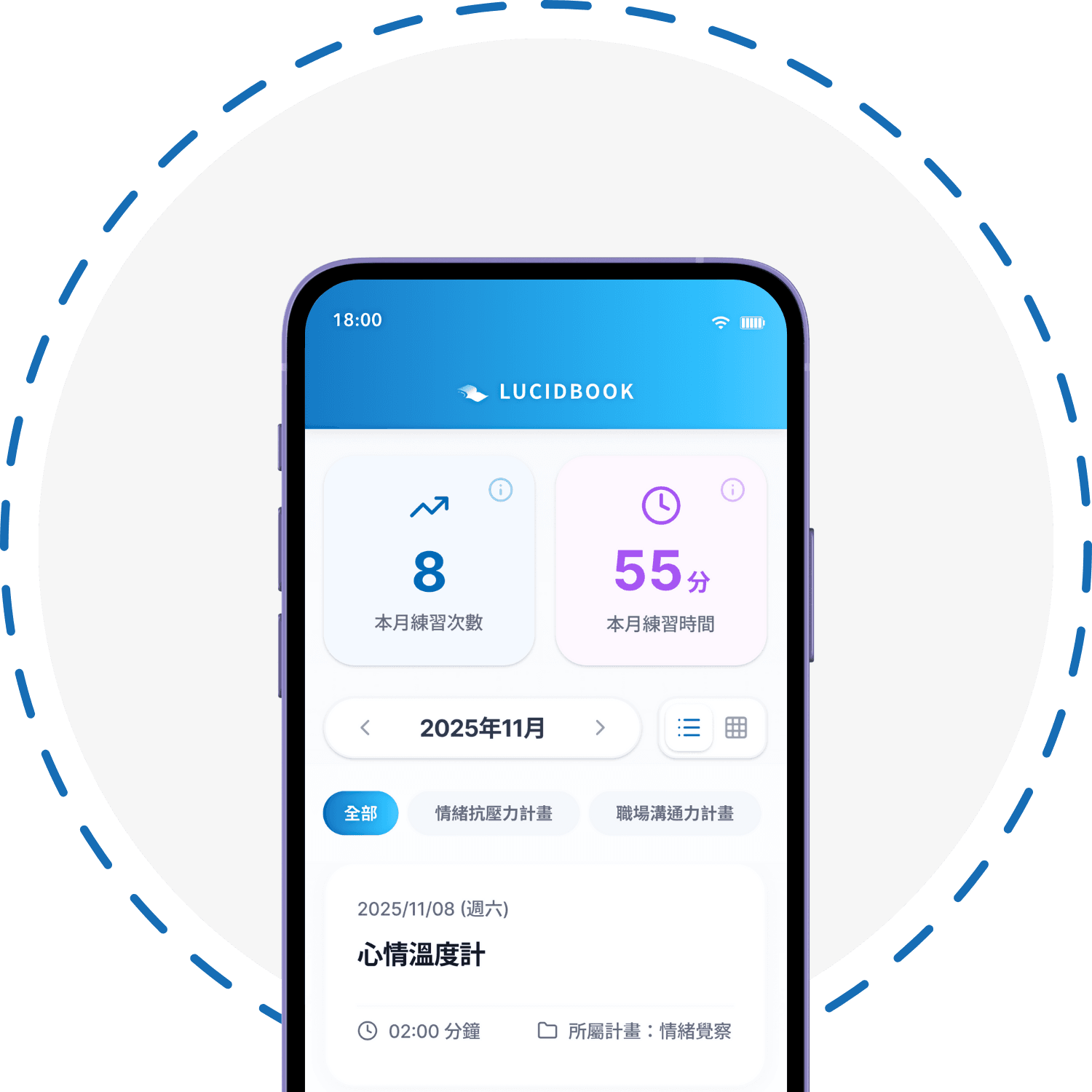 路晰書企業心理內訓APP 心理練習紀錄與成長一鍵回顧